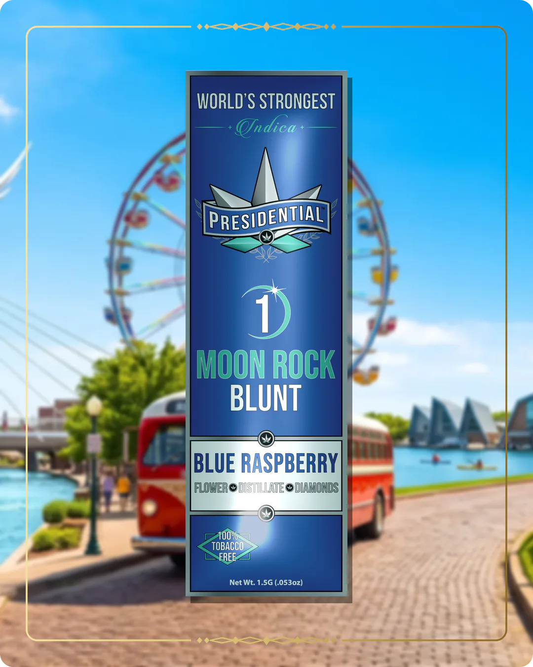 Blue Raspberry Presidential blunt variant 2 for the Oklahoma blunts page