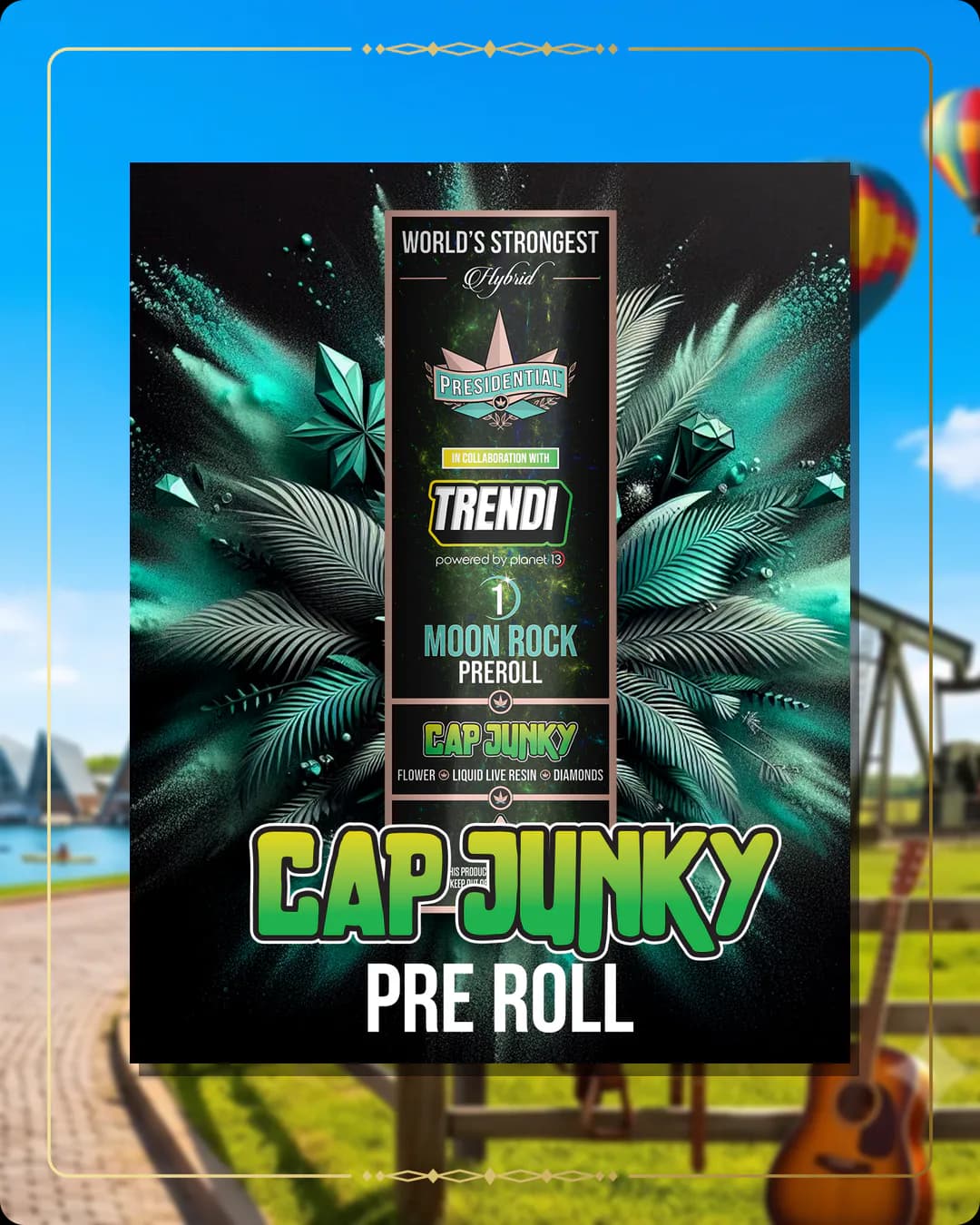 Cap Junky Presidential pre-roll for the Oklahoma pre-rolls page
