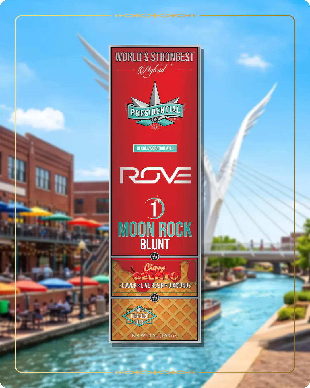 Cherry Gelato Presidential blunt for the Oklahoma home collection