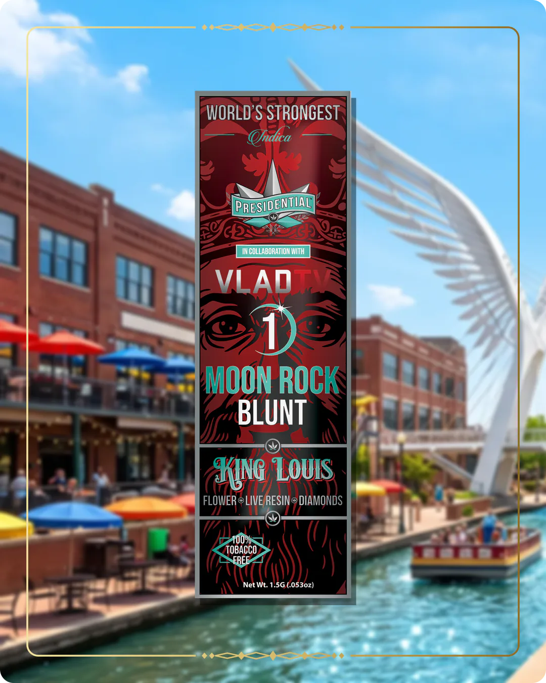 King Louis Presidential blunt variant 2 for the Oklahoma Find Us page