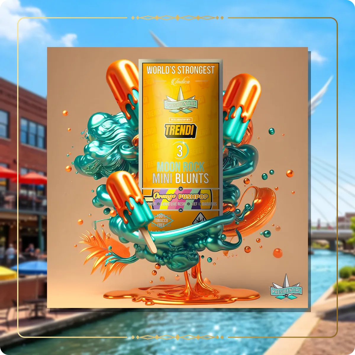Orange Push Pop Presidential mini for the Oklahoma Gold page