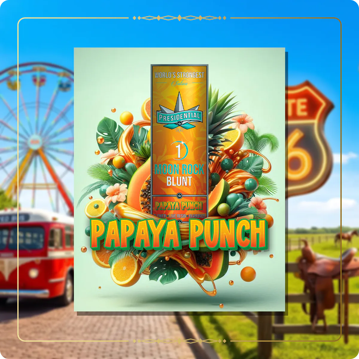Papaya Punch Presidential blunt for the Oklahoma Gold page