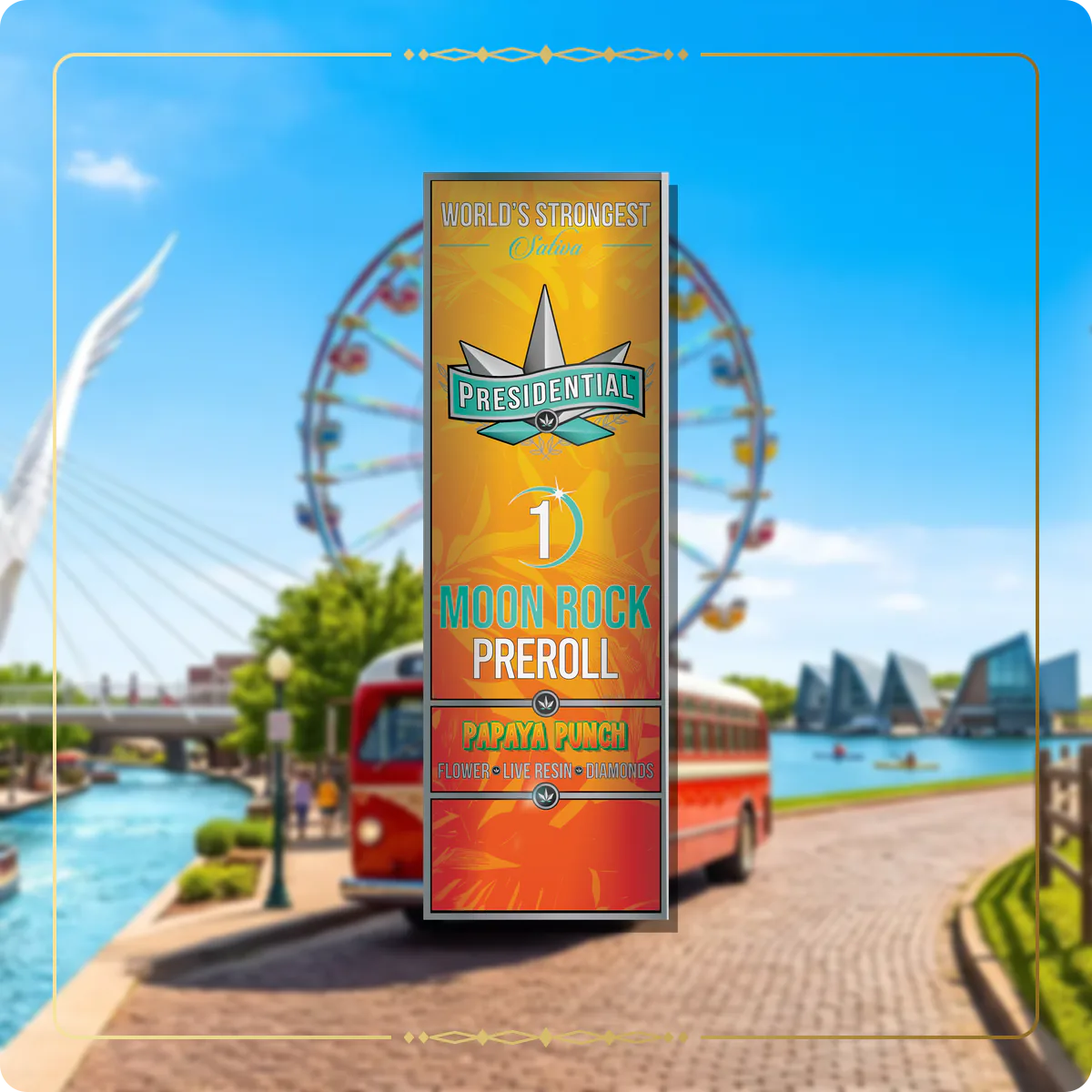 Papaya Punch Presidential pre-roll variant 2 for the Oklahoma Gold page