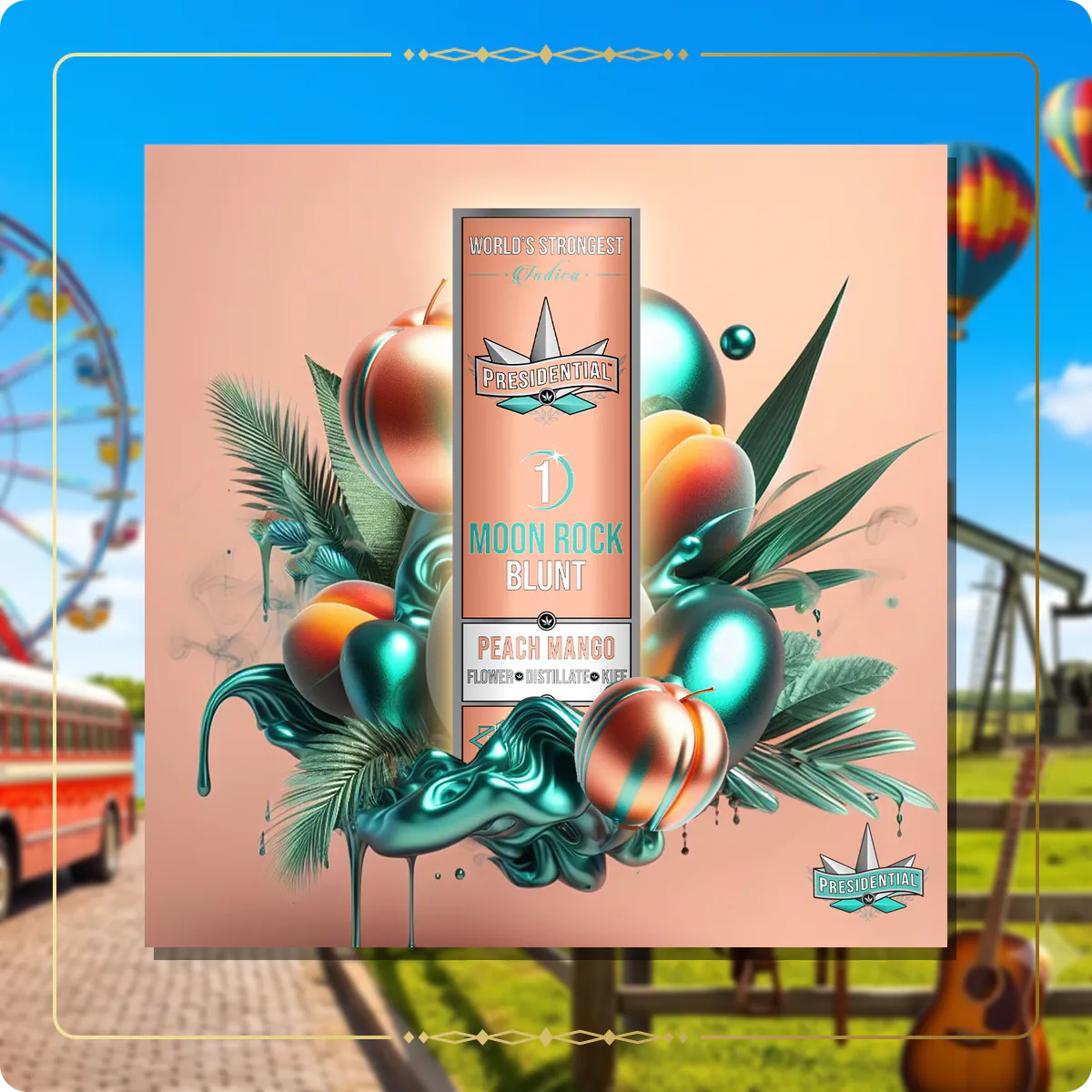 Peach Mango Presidential blunt for the Oklahoma blunts page