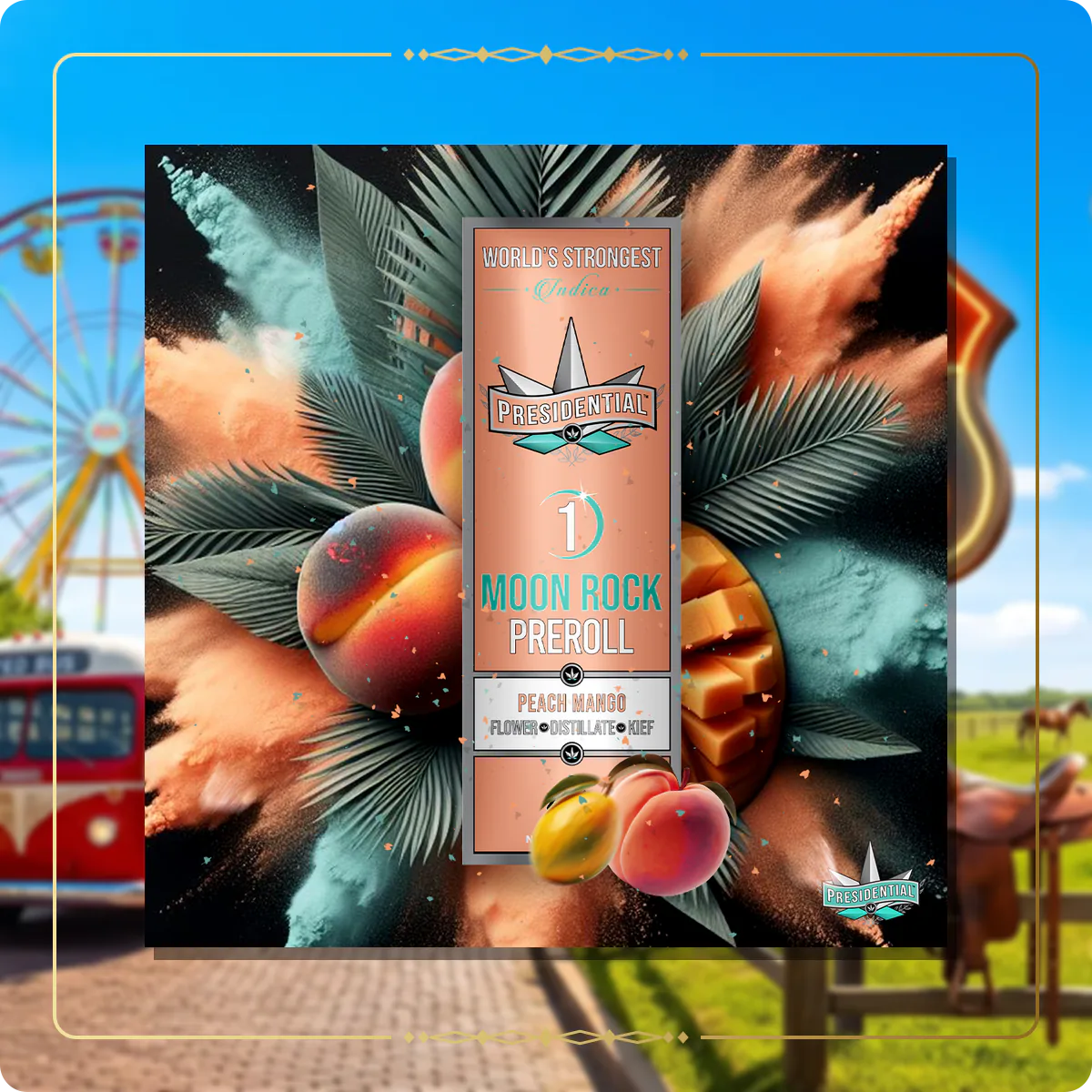 Peach Mango Presidential pre-roll variant 2 for the Oklahoma Silver page