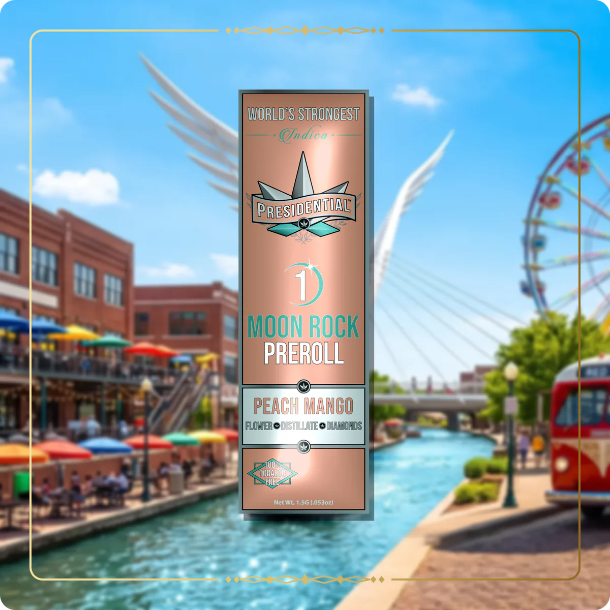 Peach Mango Presidential pre-roll for the Oklahoma Silver page