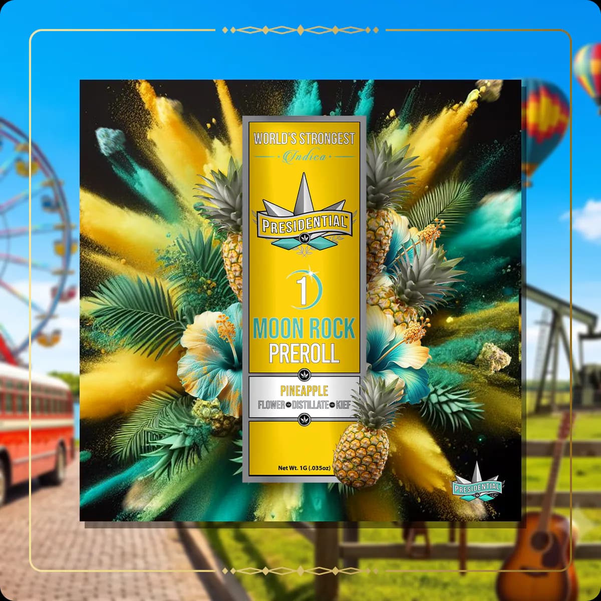 Pineapple Presidential pre-roll variant 2 for the Oklahoma Silver page