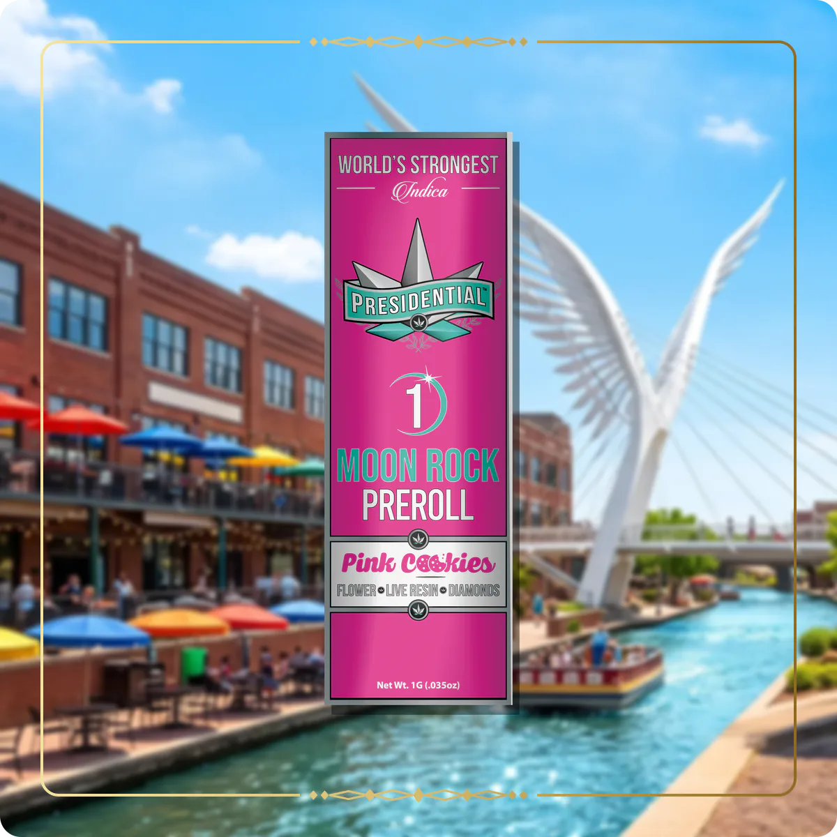 Pink Cookies Presidential pre-roll variant 2 for the Oklahoma Gold page