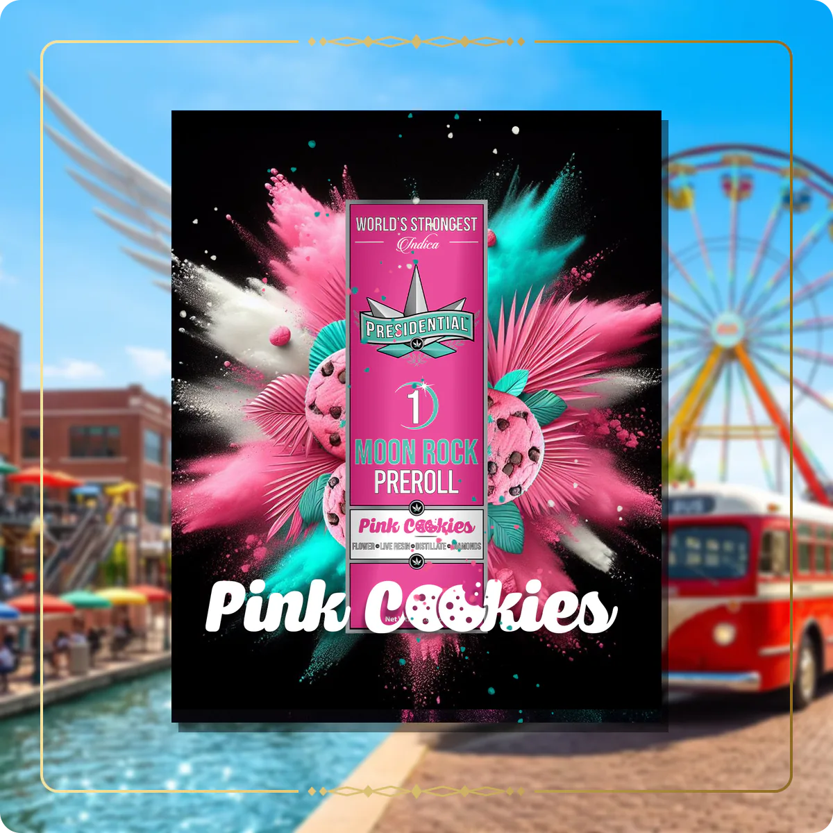 Pink Cookies Presidential pre-roll for the Oklahoma Gold page