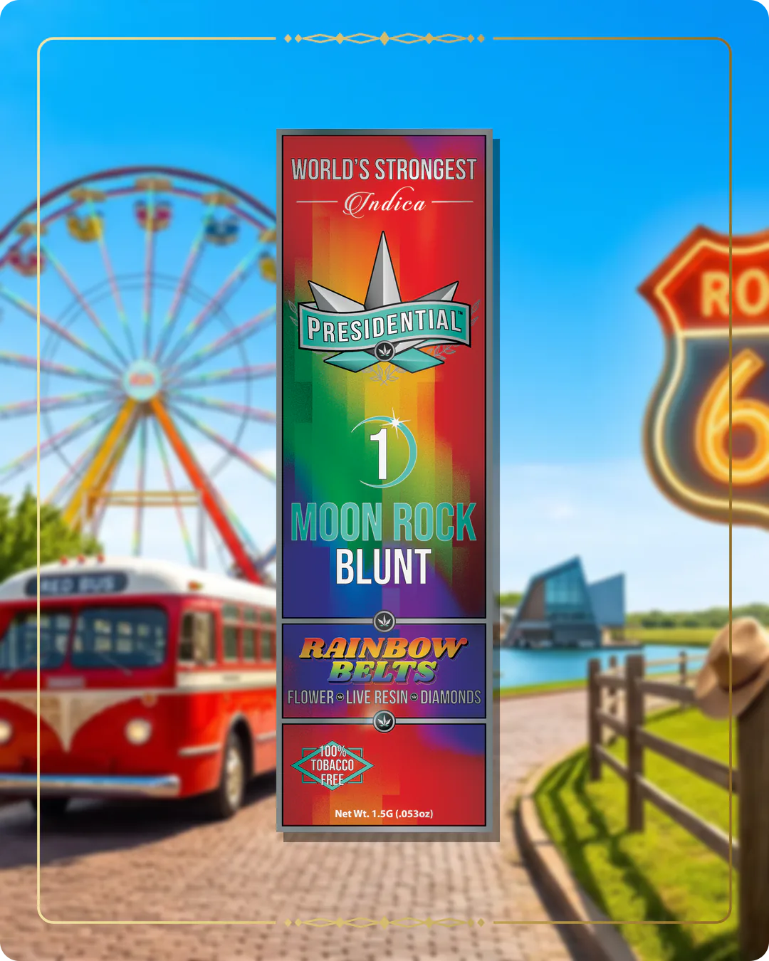 Rainbow Belts Presidential blunt variant 2 for the Oklahoma home collection